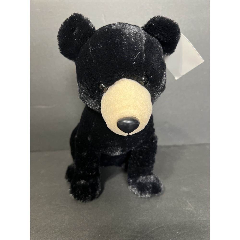 Goffa Stuffed Animal Plush Bear black Eyes  & Tan  '10' Sample
